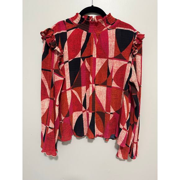 The Odells Nicole Trumpet-Sleeve Blouse Size Small - Picture 1 of 7